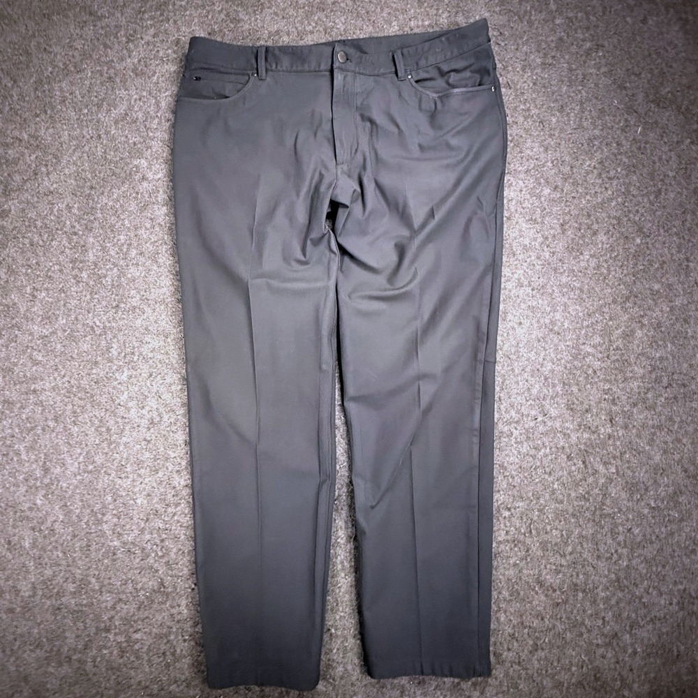 7 Diamonds Mens Infinity Slim‎ Fit Performance Pants Charcoal Gray 38x30